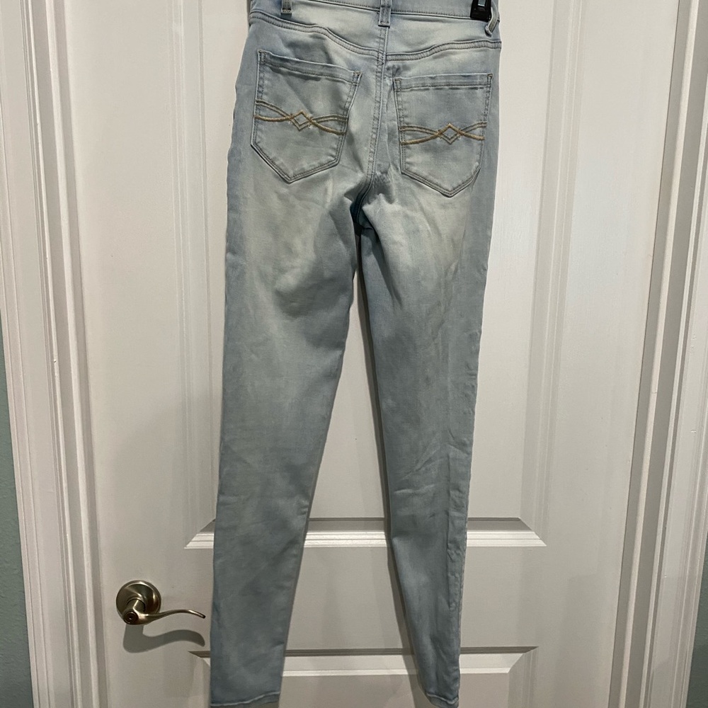 Mudd FLX Stretch Super High-Rise Jean Legging Sz 1 - Picture 2 of 2